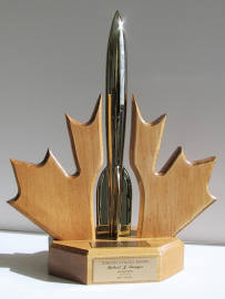 [Hugo Award trophy]