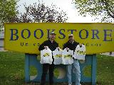 Rob and Bob can't resist bargain books!